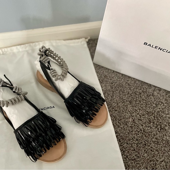 NIB Balenciaga Fringe Sandals - Picture 2 of 10
